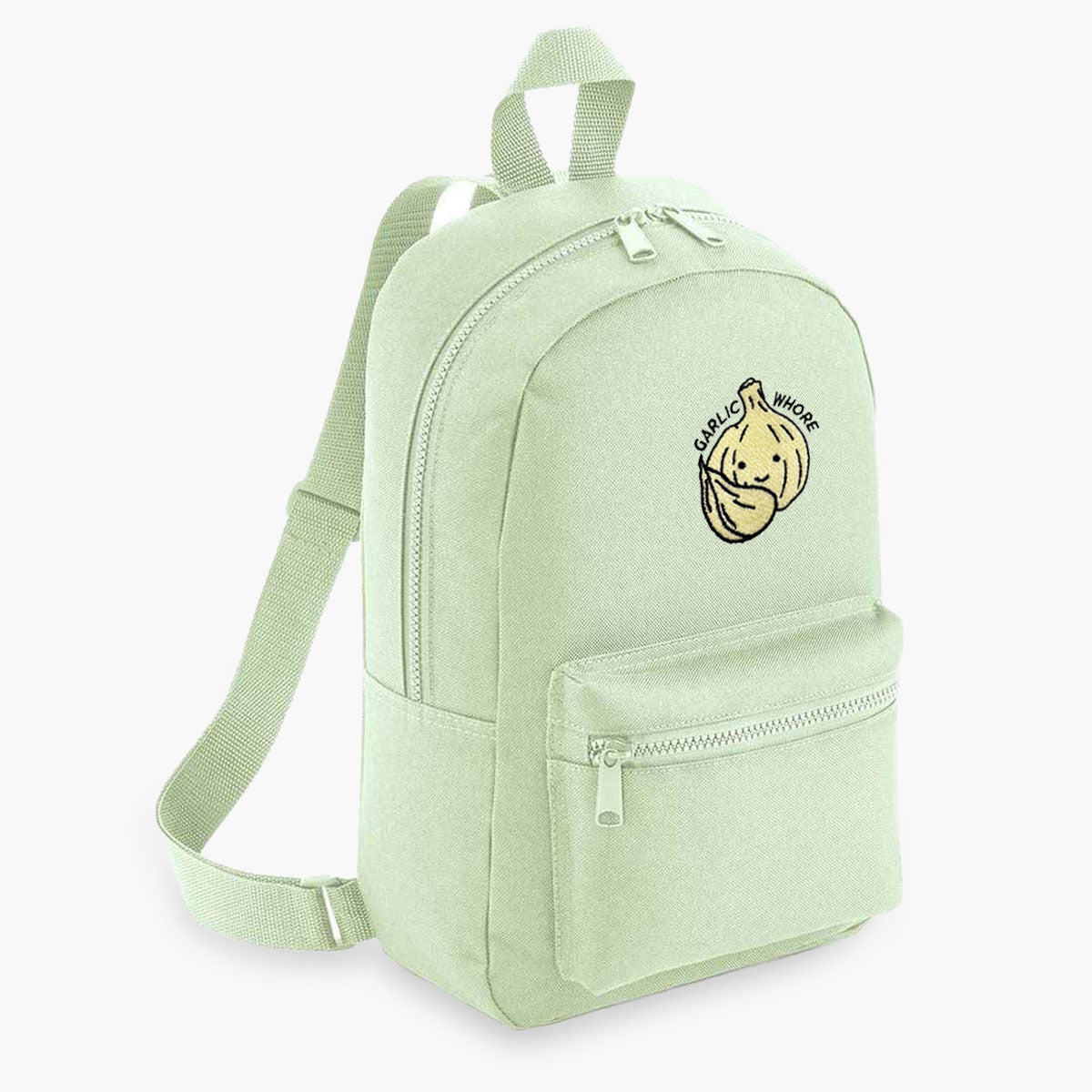 Garlic Whore Embroidered Mini Backpack