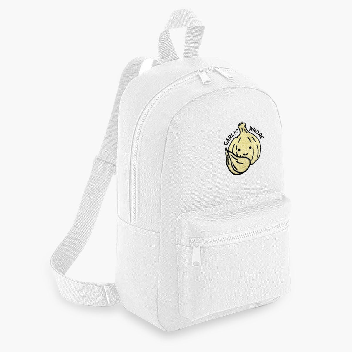 Garlic Whore Embroidered Mini Backpack
