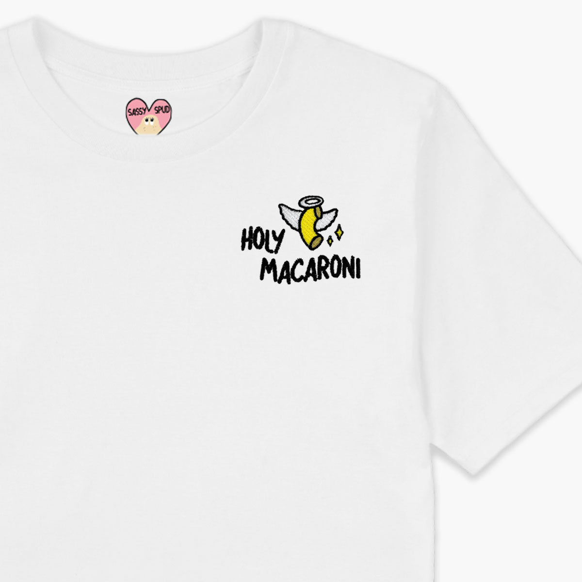 Holy Macaroni Embroidered T-Shirt (Unisex)