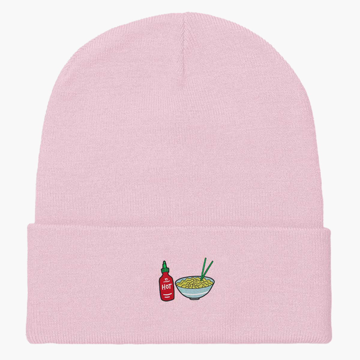 Hot Noodles Embroidered Beanie