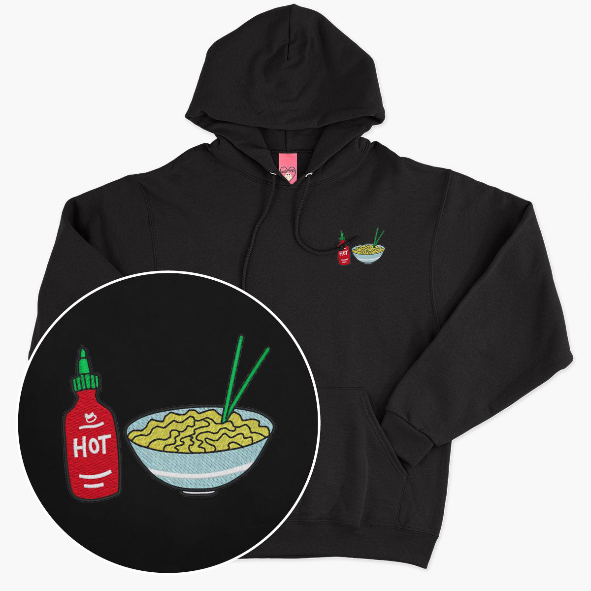 Hot Noodles Embroidered Hoodie (Unisex)
