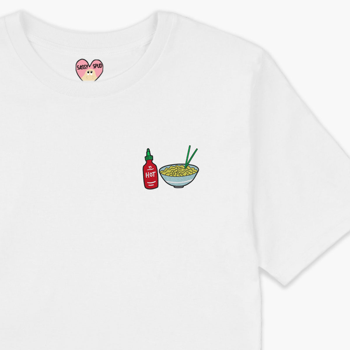 Hot Noodles Embroidered T-Shirt (Unisex)
