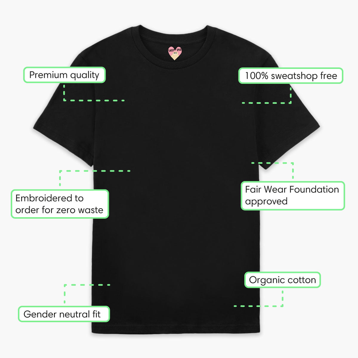 Hot Noodles Embroidered T-Shirt (Unisex)