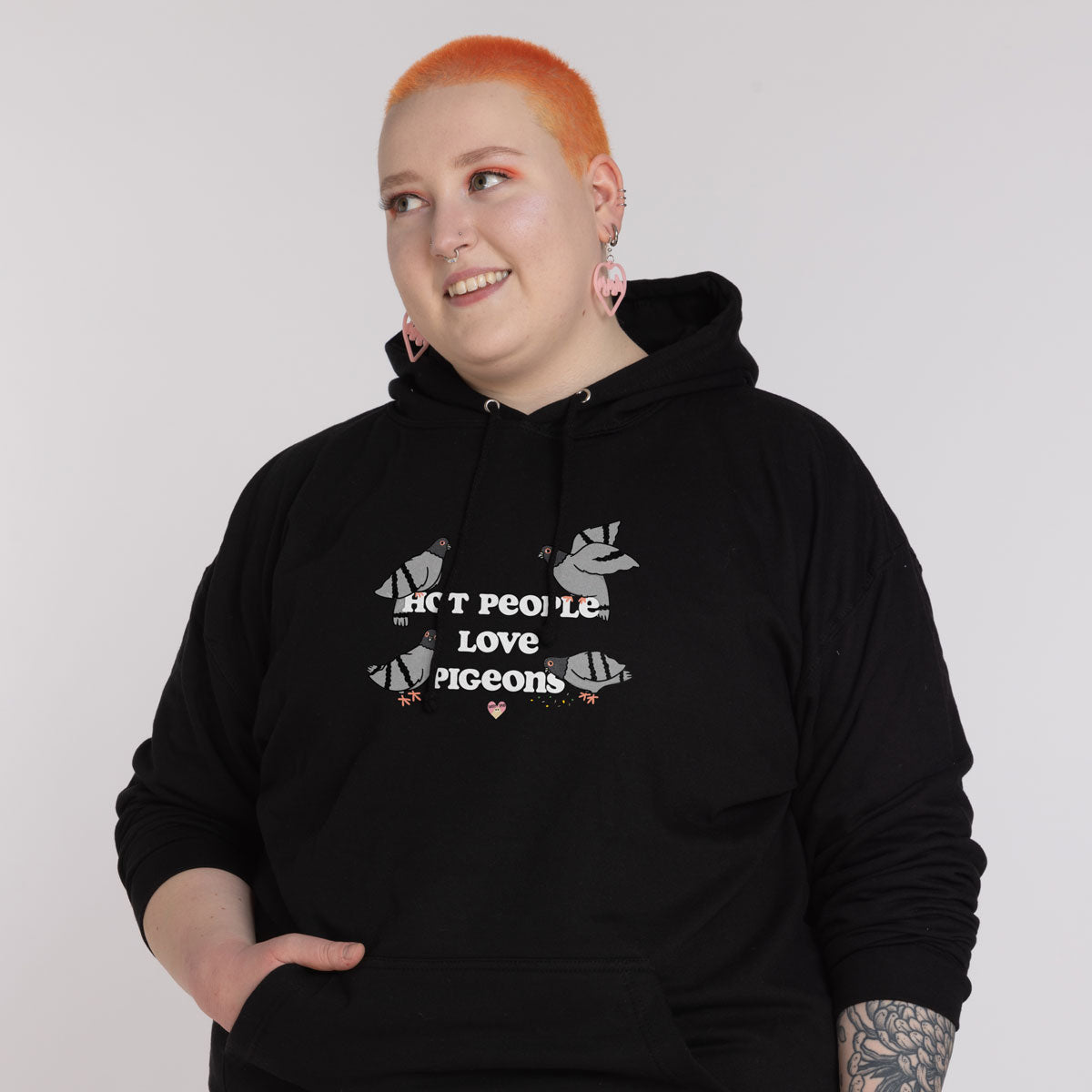 Hot People Love Pigeons Hoodie (Unisex)