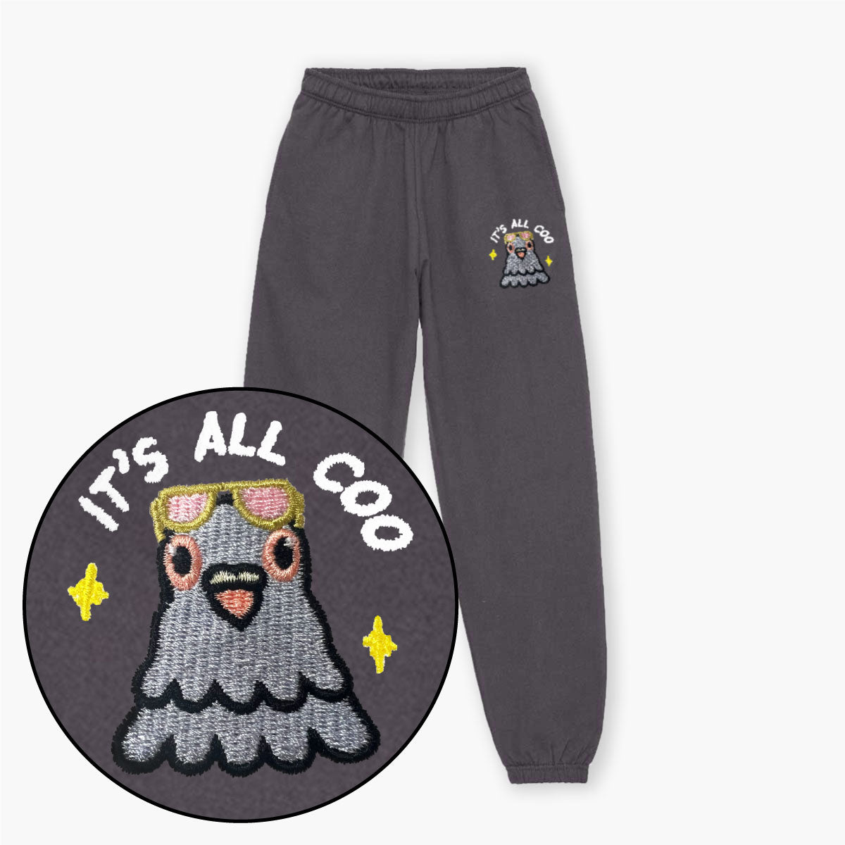 It's All Coo Embroidered Joggers (Unisex)