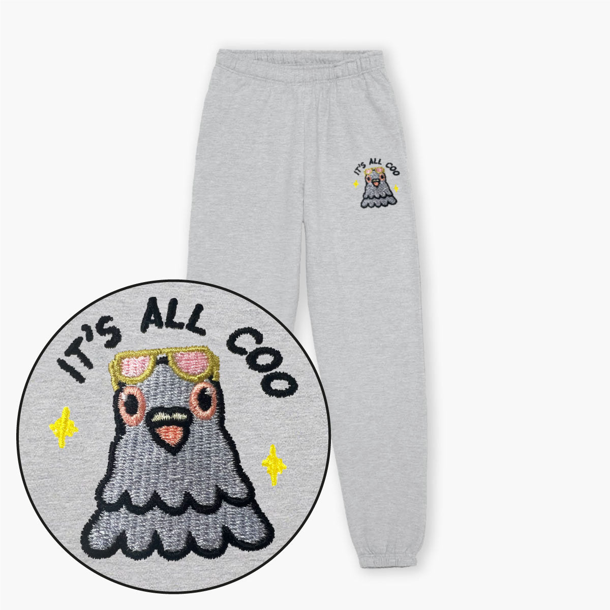 It's All Coo Embroidered Joggers (Unisex)