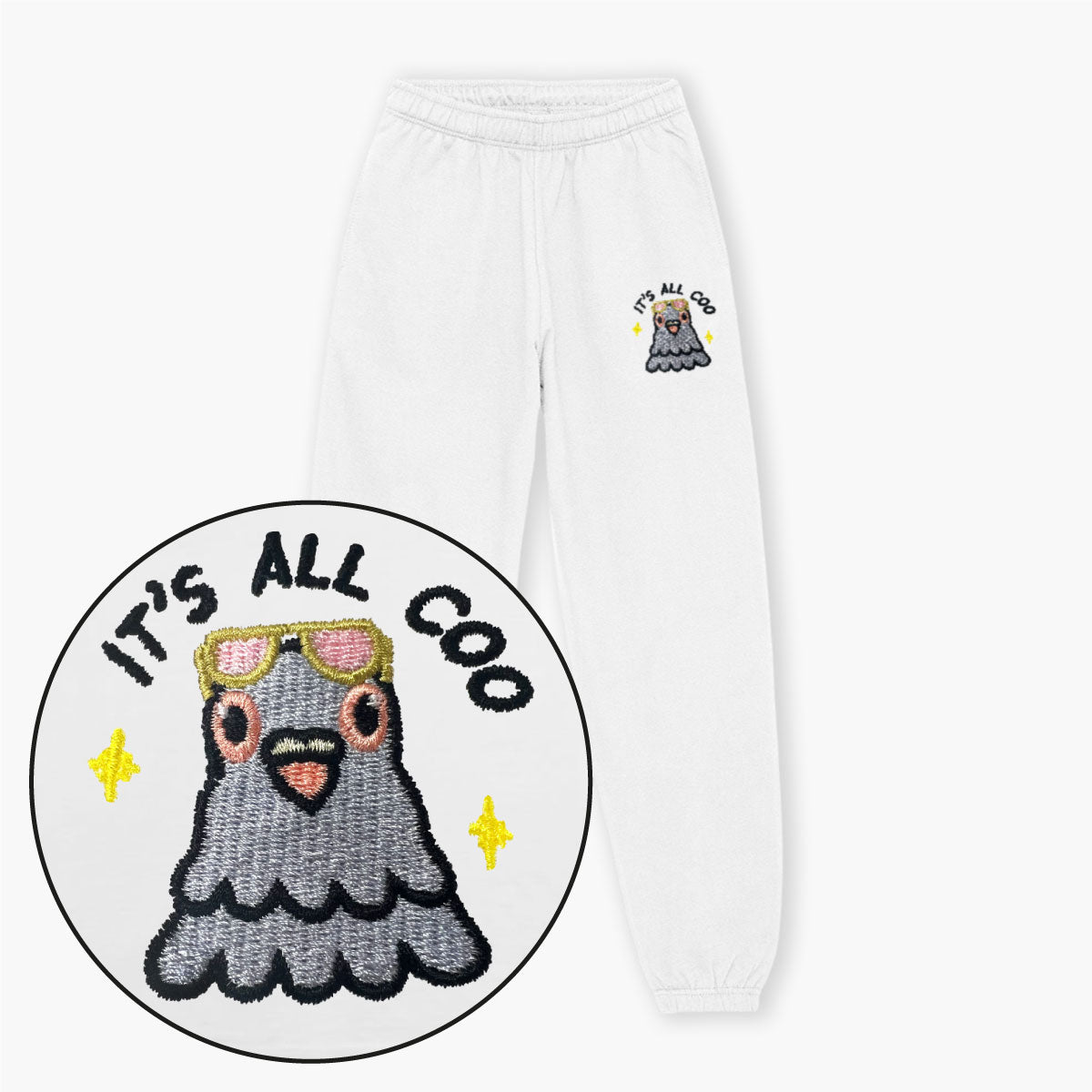 It's All Coo Embroidered Joggers (Unisex)