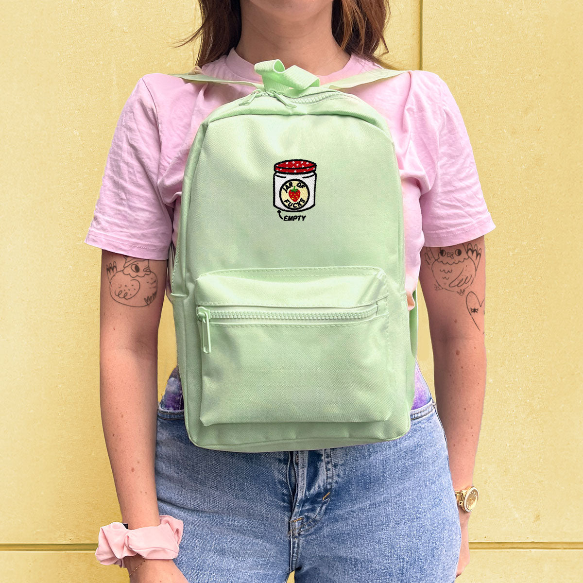 Jam Jar Embroidered Mini Backpack