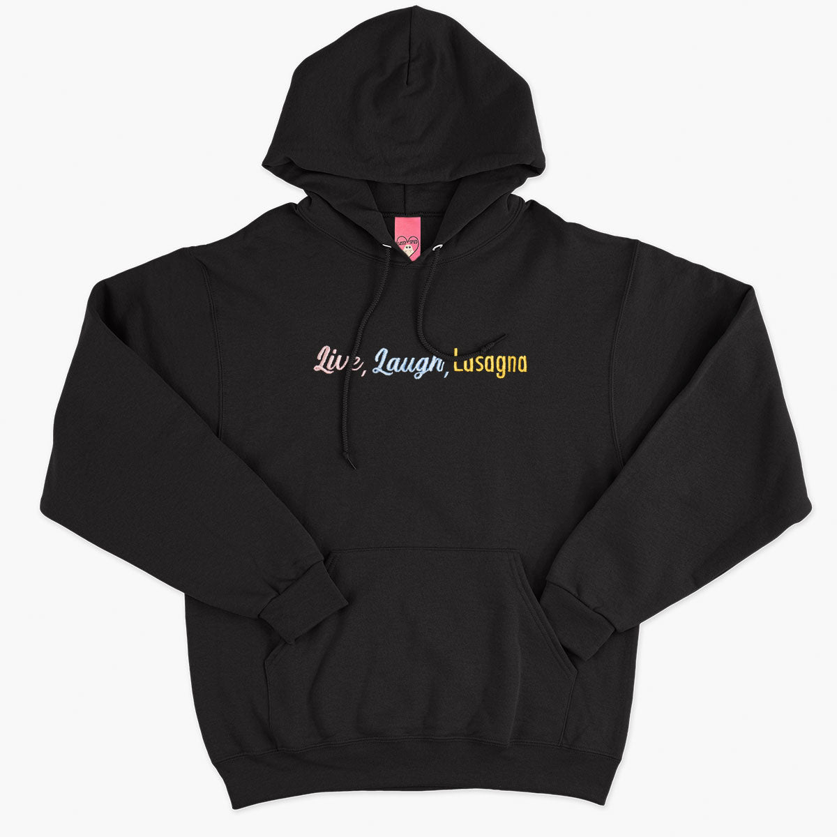 Live Laugh Lasagna Embroidered Hoodie (Unisex)