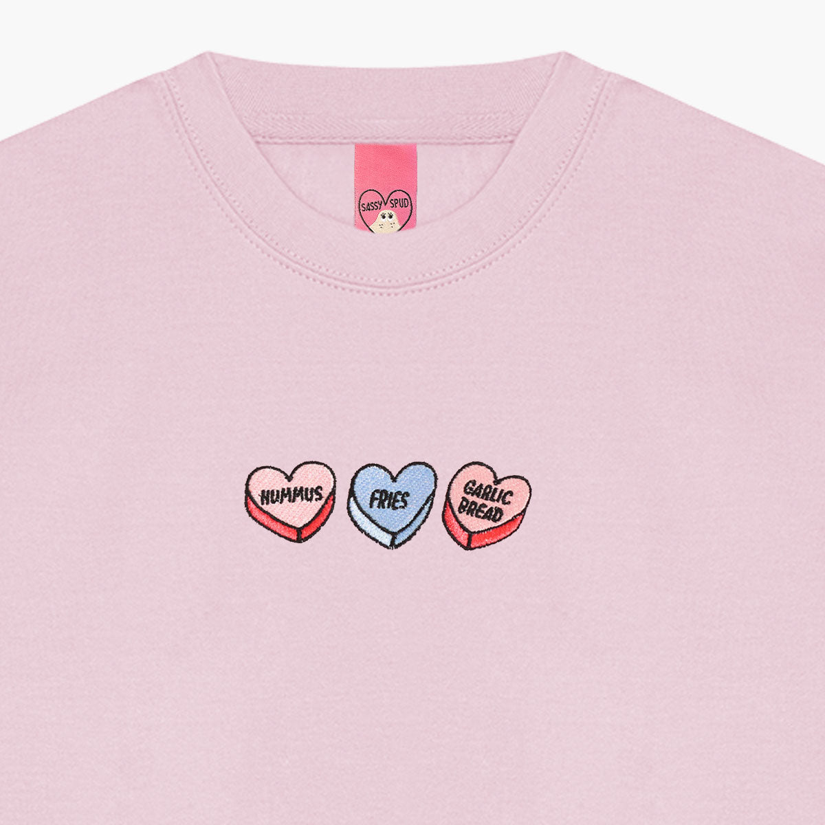 Love Hearts Embroidered Sweatshirt (Unisex)