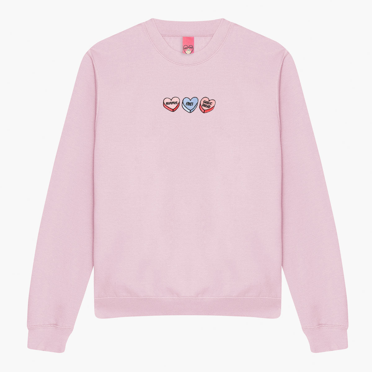 Love Hearts Embroidered Sweatshirt (Unisex)