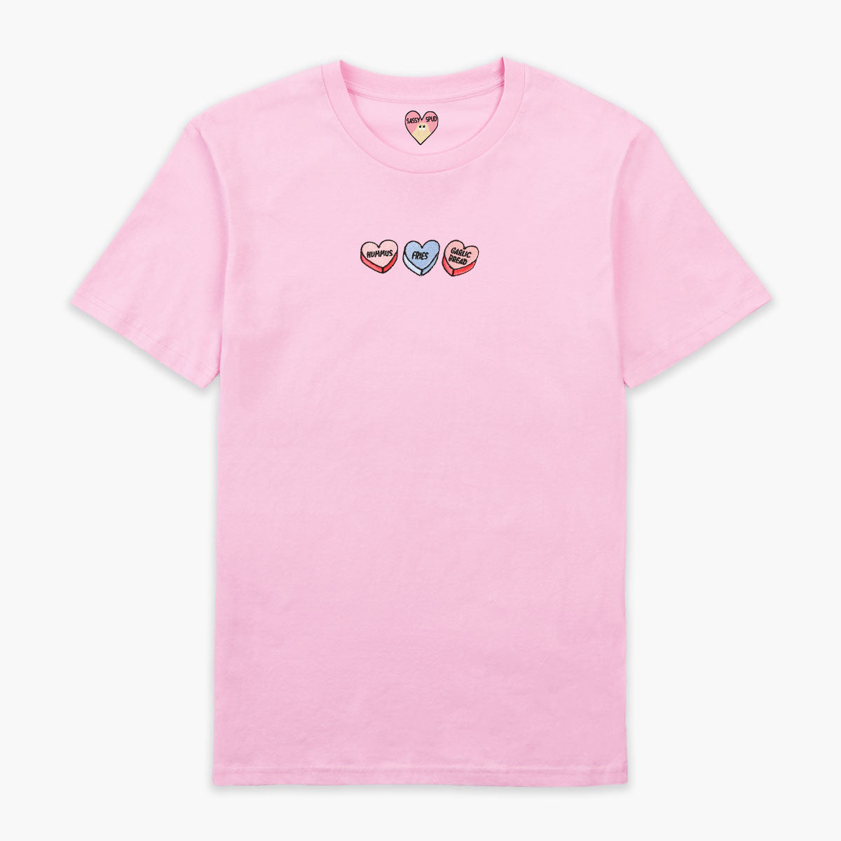 Love Hearts Embroidered T-Shirt (Unisex)