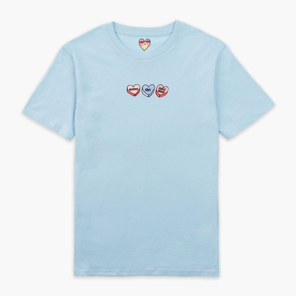 Love Hearts Embroidered T-Shirt (Unisex)
