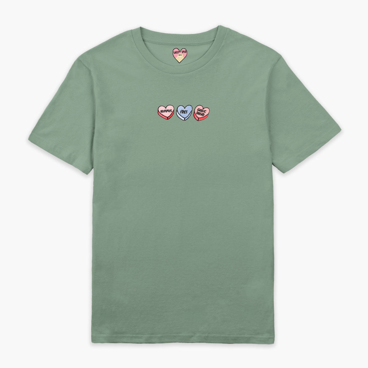 Love Hearts Embroidered T-Shirt (Unisex)