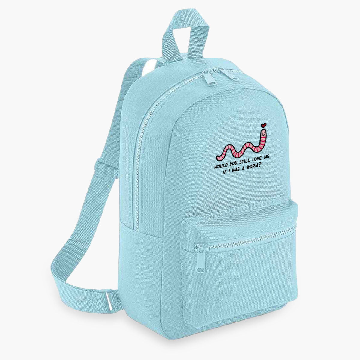 Love Me Worm Embroidered Mini Backpack