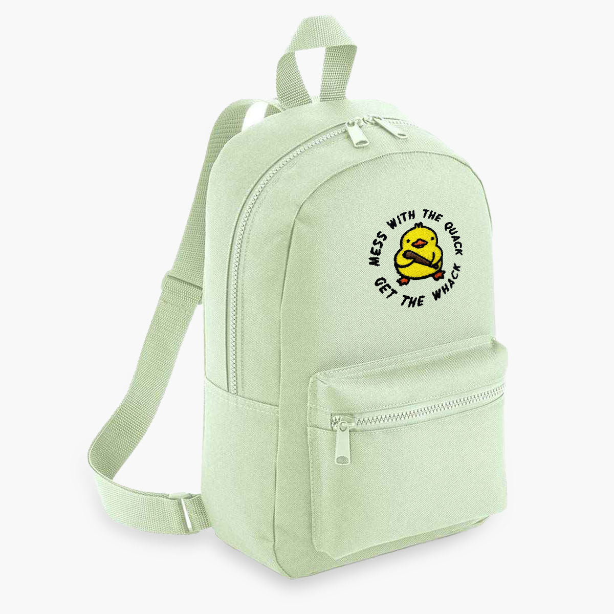 Mess With The Quack Embroidered Mini Backpack