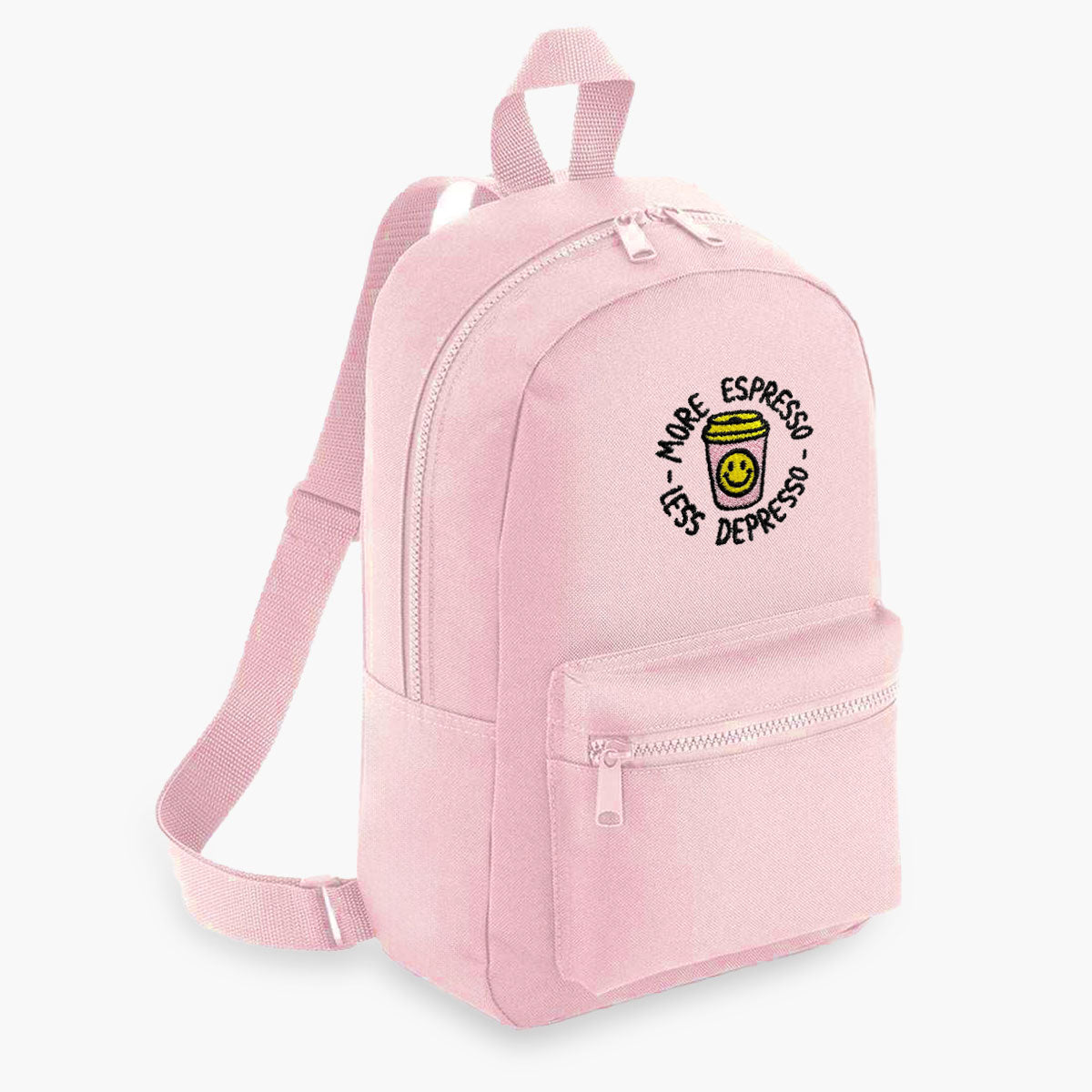 More Espresso Less Depresso Embroidered Mini Backpack