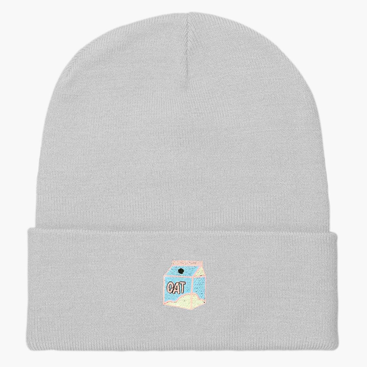 My Oat Milk Frees All The Cows From The Yard Embroidered Beanie