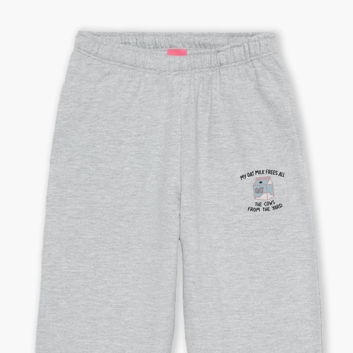 My Oat Milk Frees All The Cows From The Yard Embroidered Joggers (Unisex)