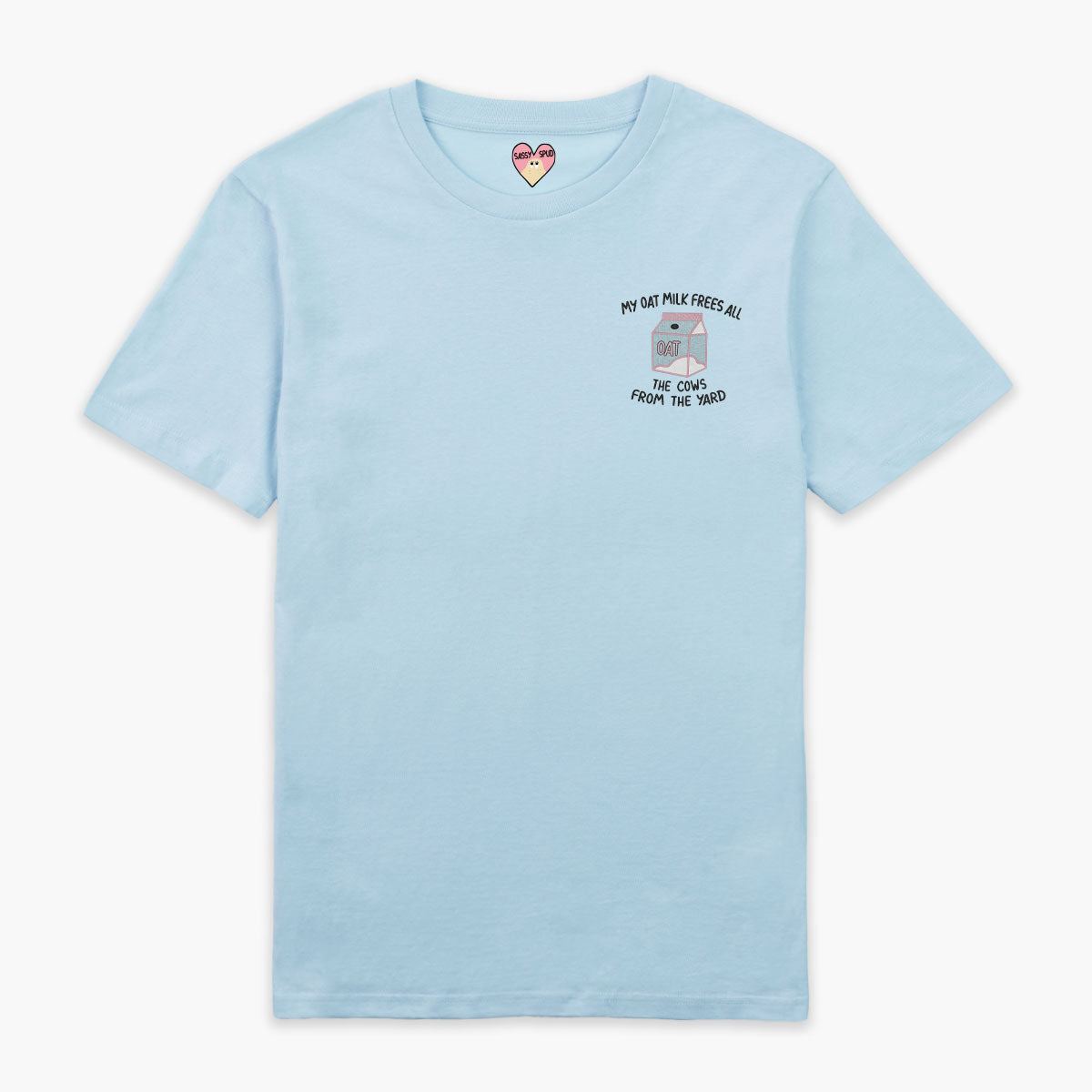 My Oat Milk Frees All The Cows From The Yard Embroidered T-Shirt (Unisex)