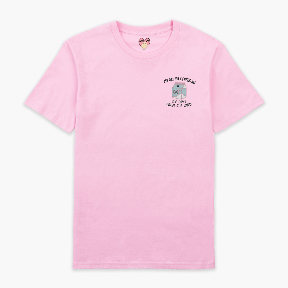 My Oat Milk Frees All The Cows From The Yard Embroidered T-Shirt (Unisex)