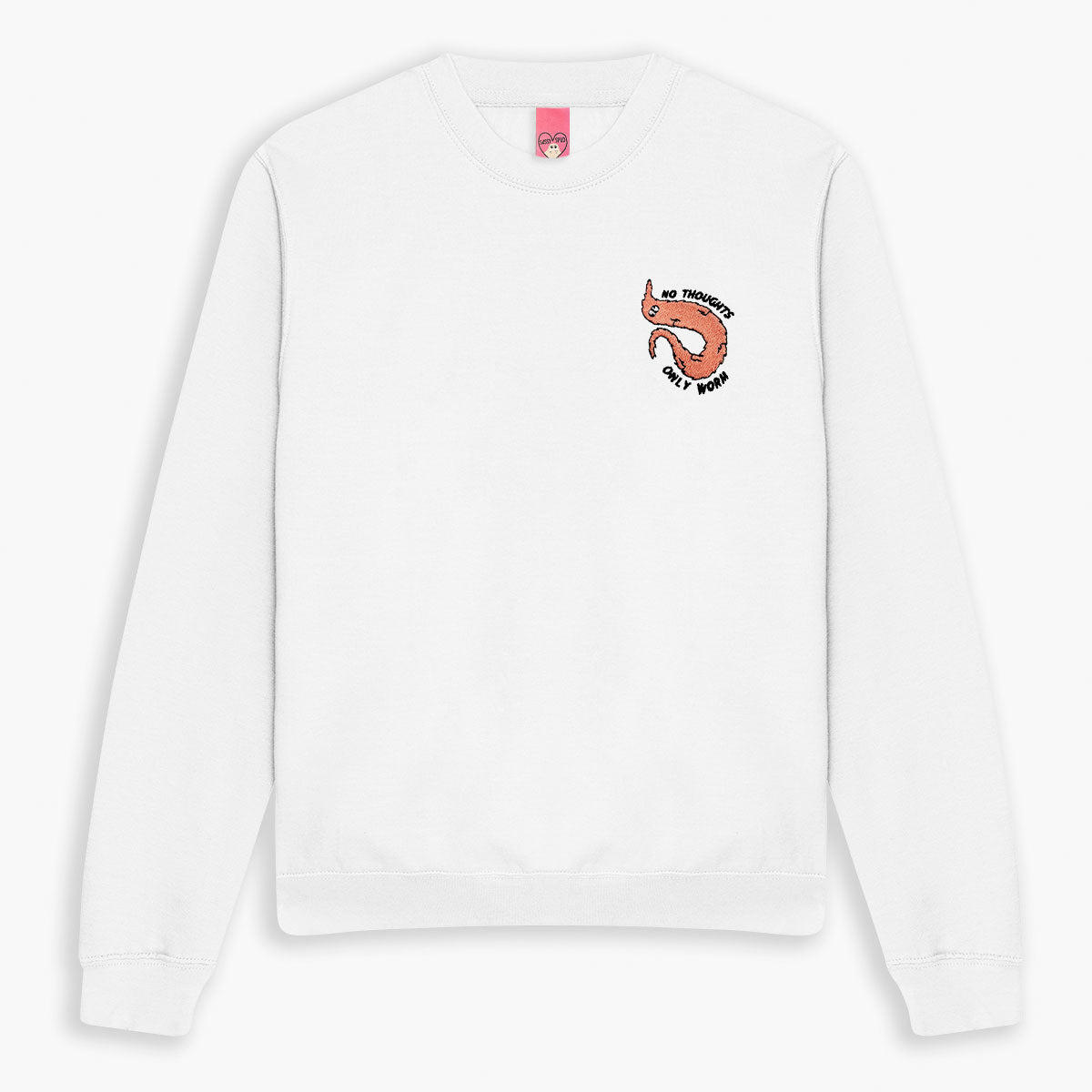Orange Worm On A String Embroidered Sweatshirt (Unisex)