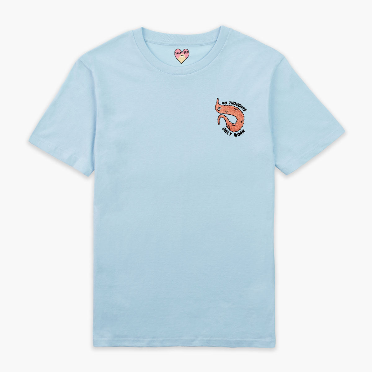 Orange Worm On A String Embroidered T-Shirt (Unisex)