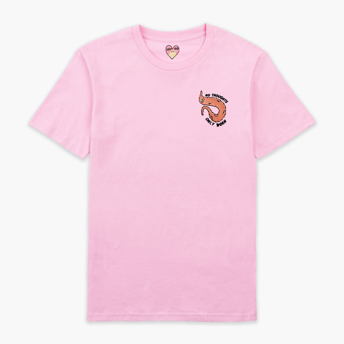 Orange Worm On A String Embroidered T-Shirt (Unisex)