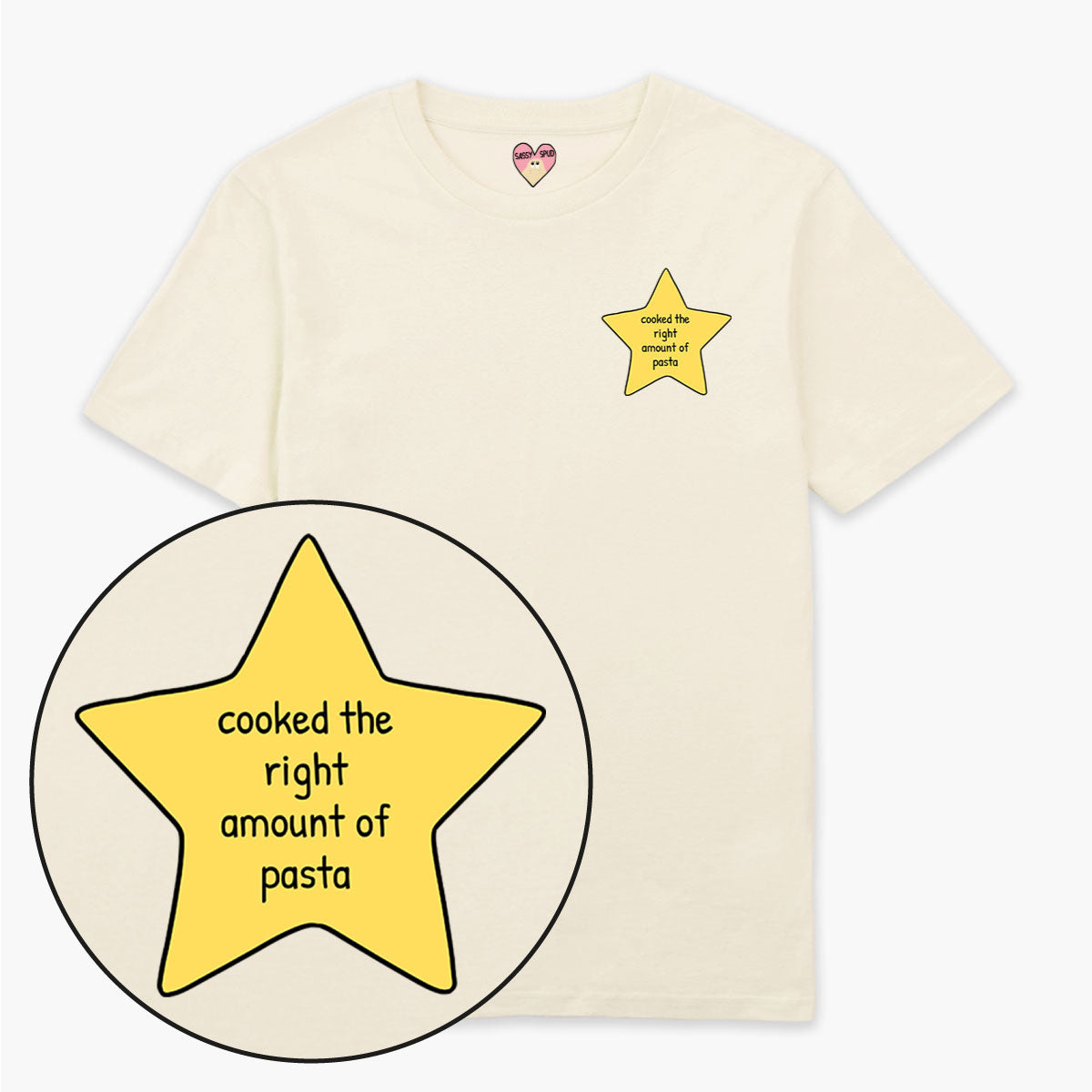 Pasta Gold Star T-Shirt (Unisex)