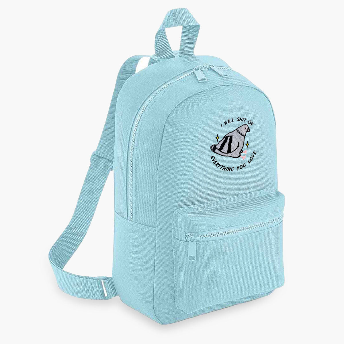 Pigeon Poo Embroidered Mini Backpack