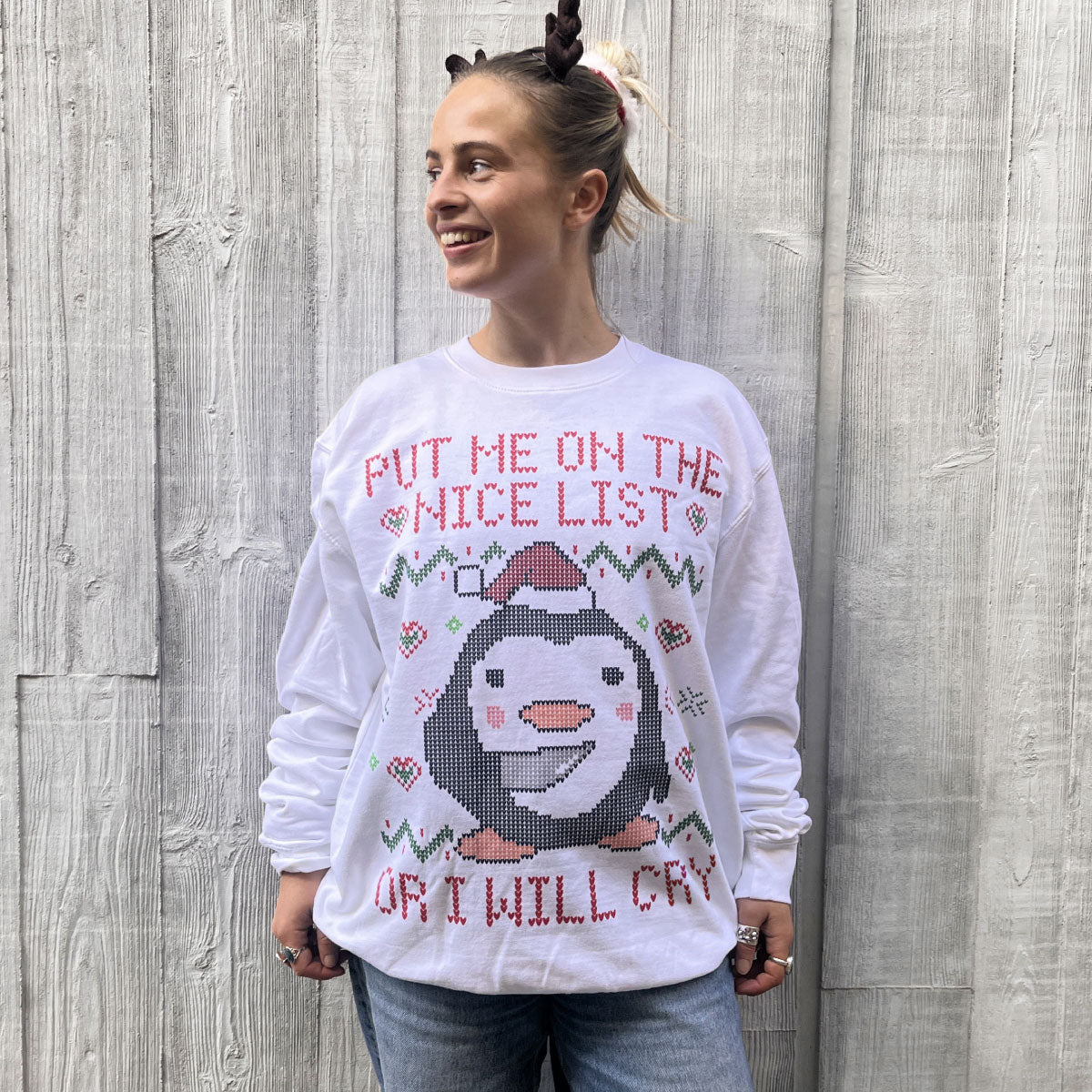 Put Me On The Nice List Christmas Jumper (Unisex)