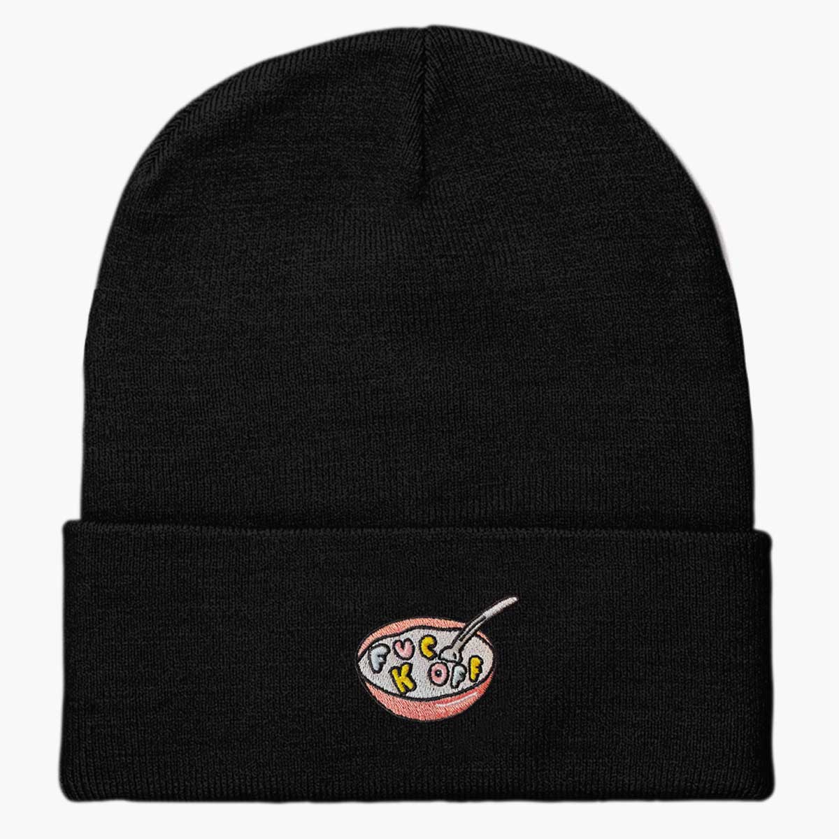 Rude Cereal Embroidered Beanie