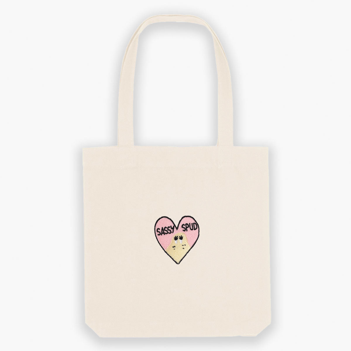 Sassy Spud Embroidered Tote Bag