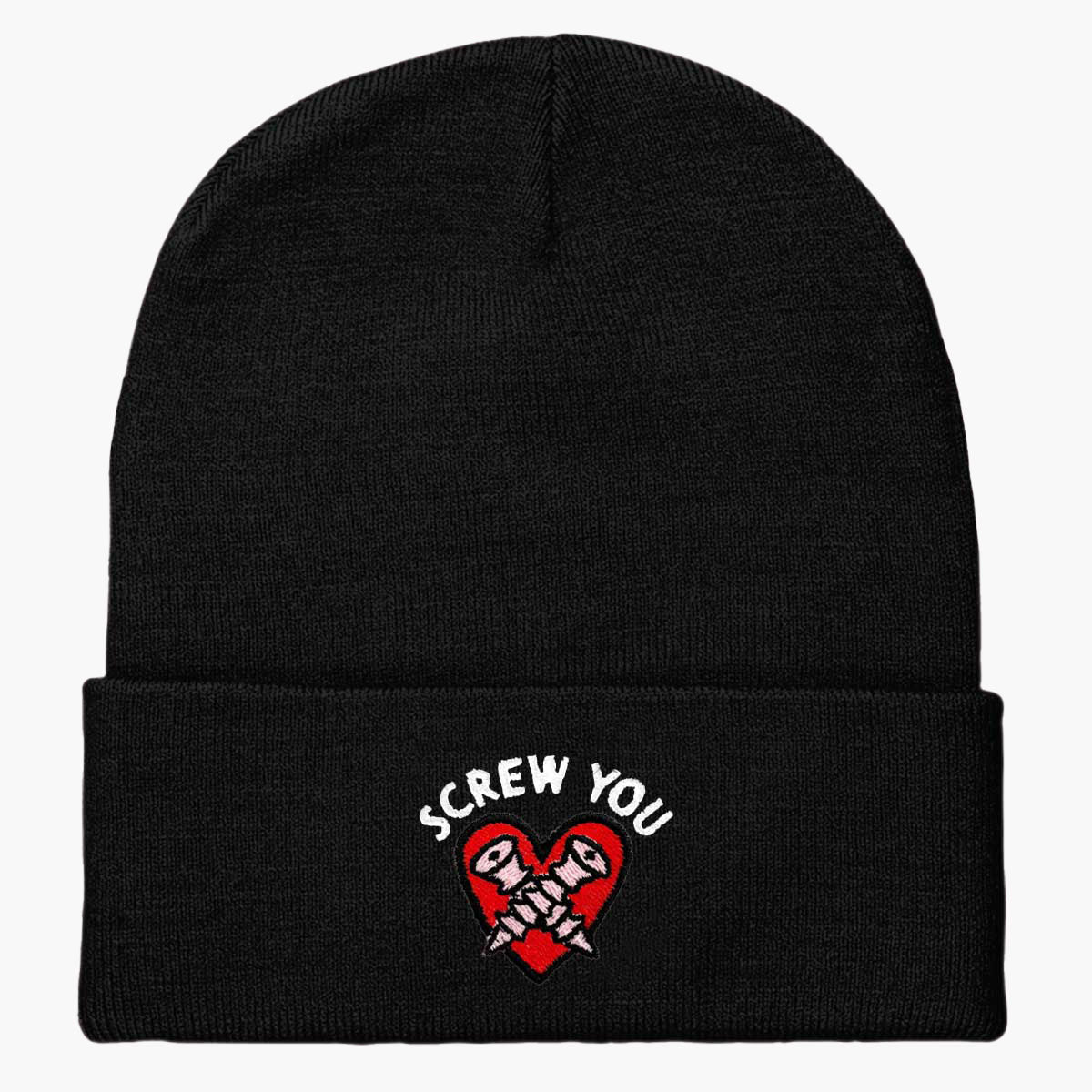 Screw You Embroidered Beanie