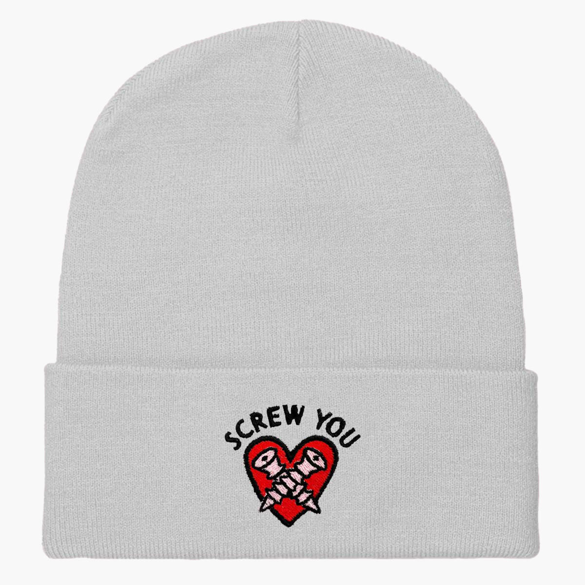 Screw You Embroidered Beanie