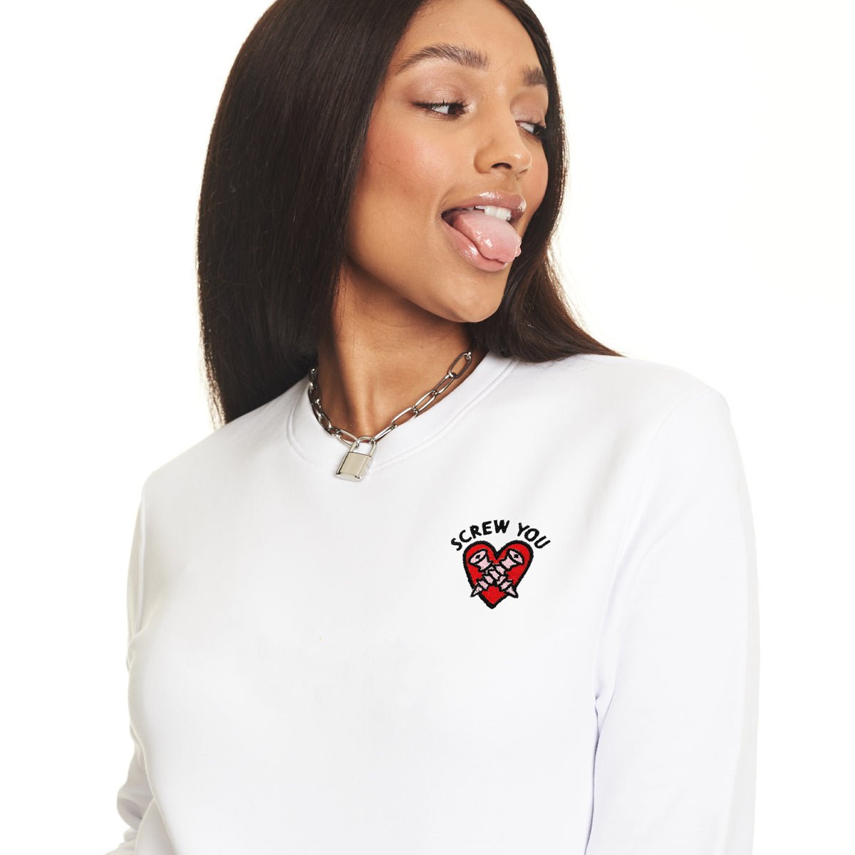 Screw You Embroidered Sweatshirt (Unisex)