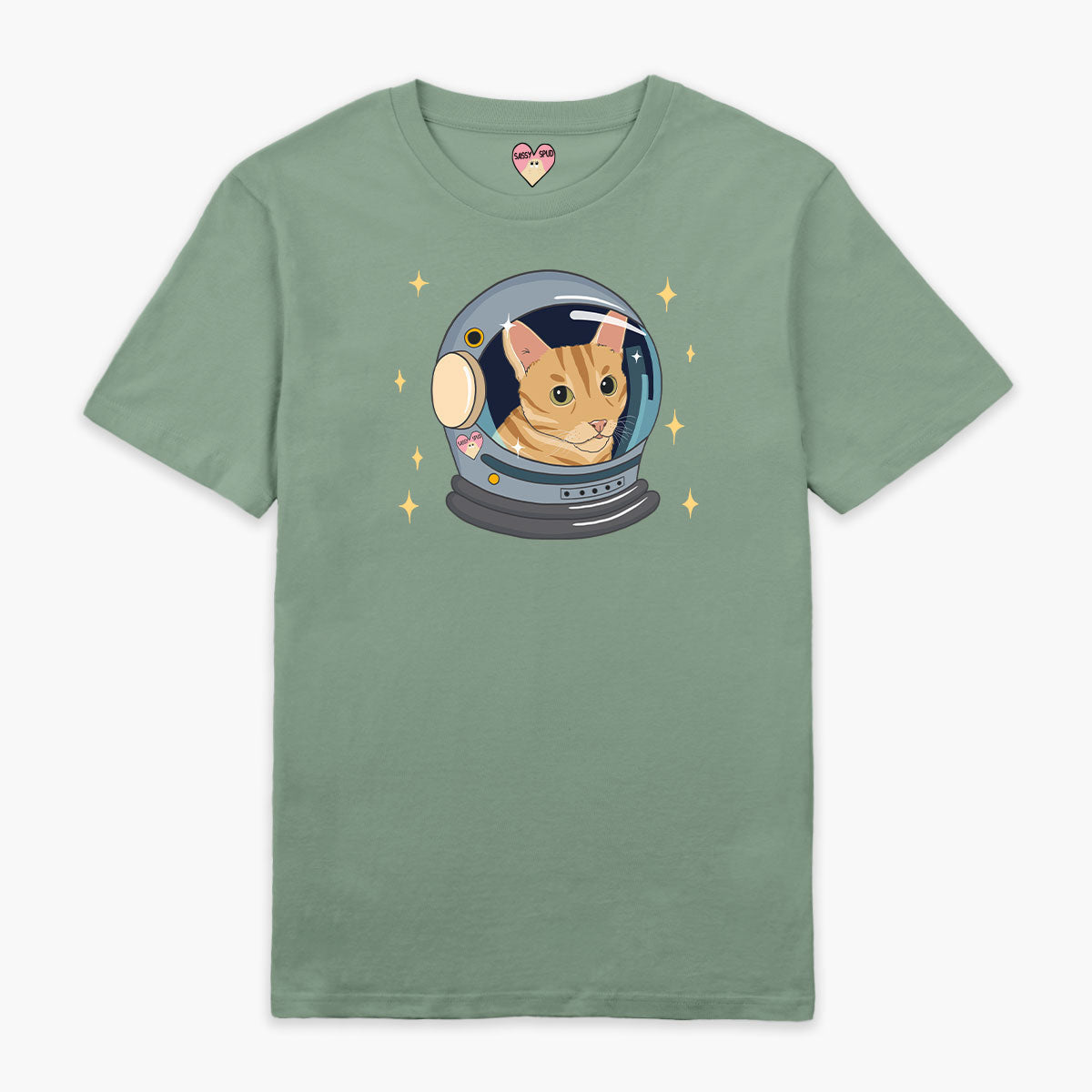 Space Cat Organic Cotton T-Shirt (Unisex )