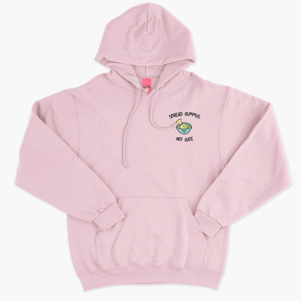 Spread Hummus Not Hate Embroidered Hoodie (Unisex)