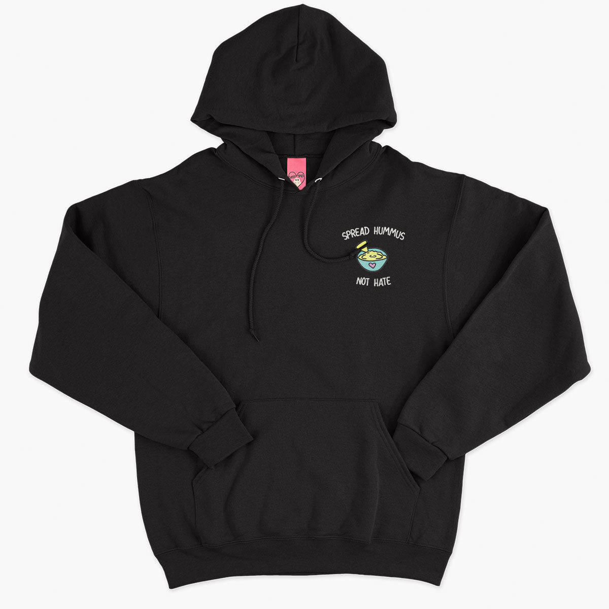 Spread Hummus Not Hate Embroidered Hoodie (Unisex)