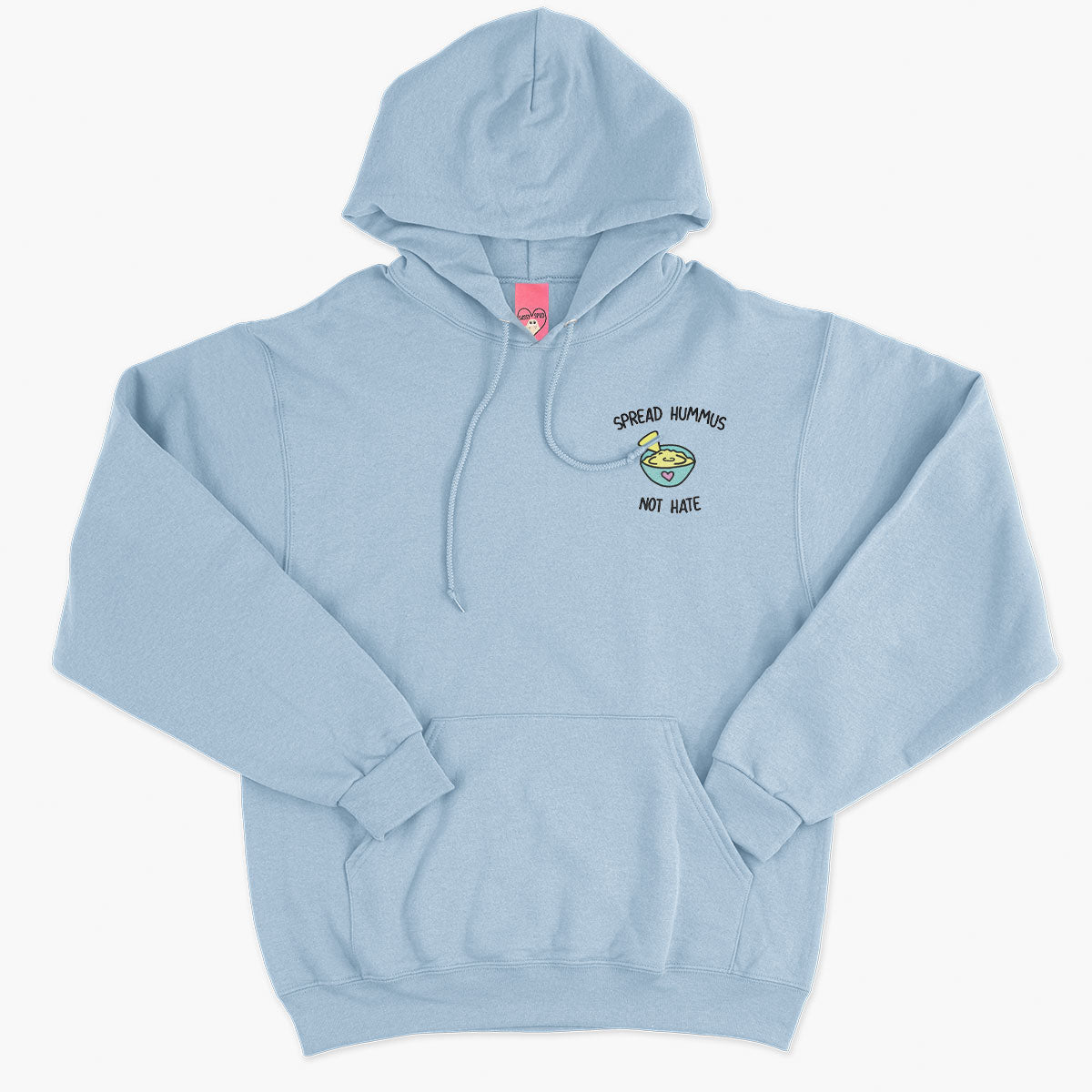 Spread Hummus Not Hate Embroidered Hoodie (Unisex)