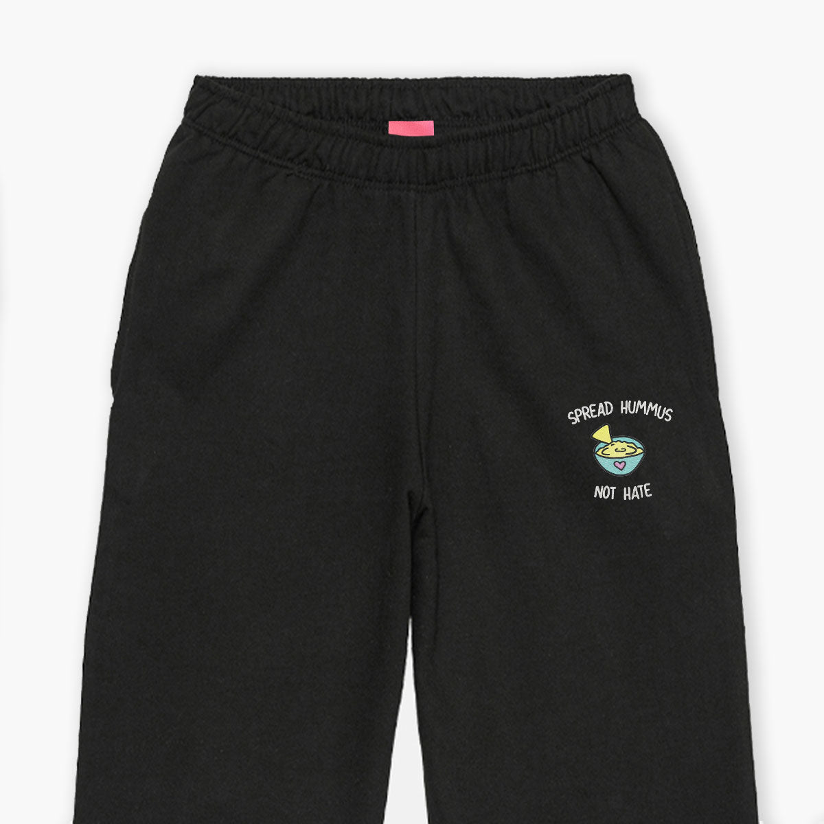 Spread Hummus Not Hate Embroidered Joggers (Unisex)