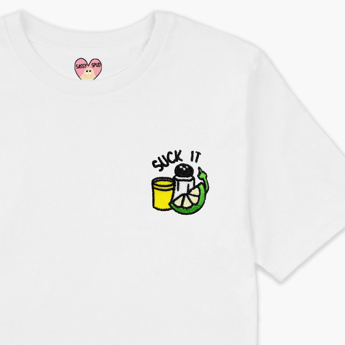 Suck It Tequila Embroidered T-Shirt (Unisex)