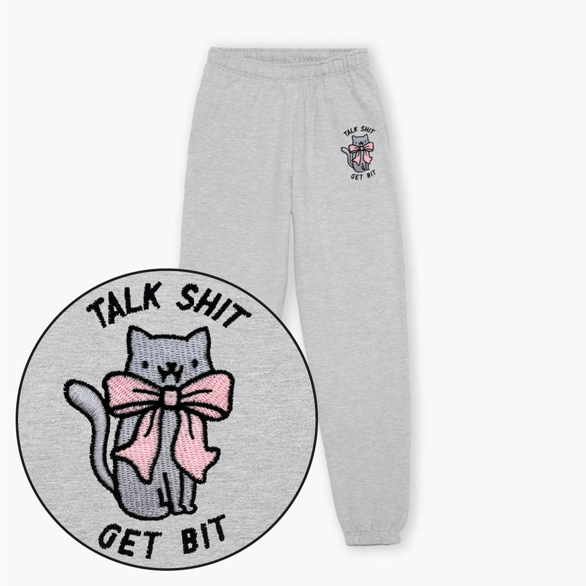 Talk Sh*t Get Bit Embroidered Joggers (Unisex)
