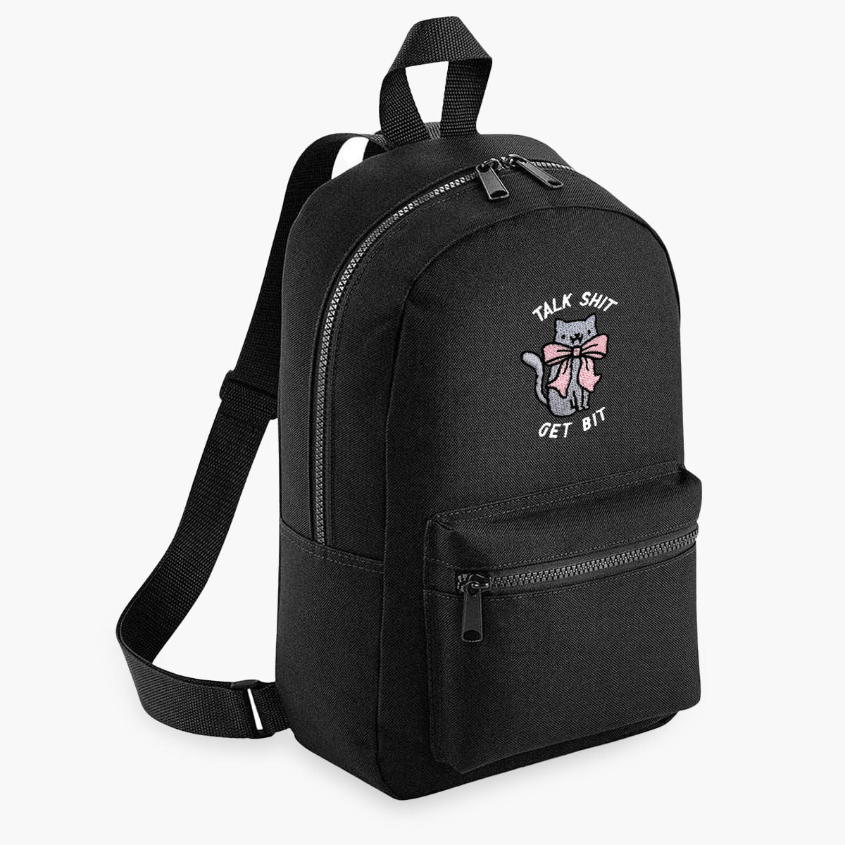 Talk Sh*t Get Bit Embroidered Mini Backpack