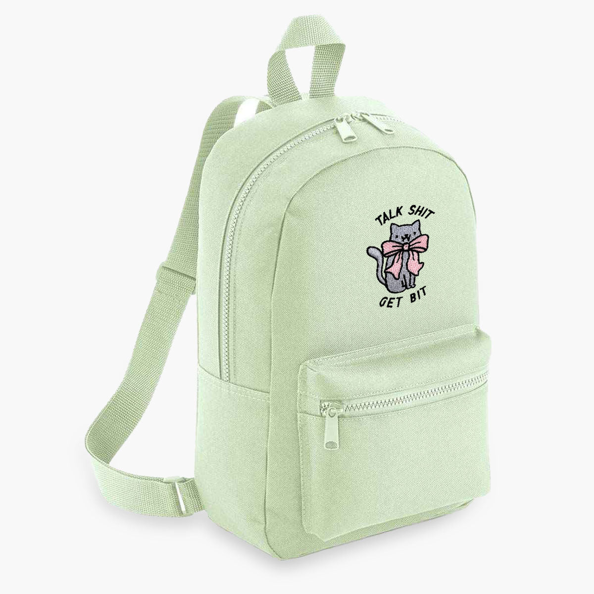 Talk Sh*t Get Bit Embroidered Mini Backpack