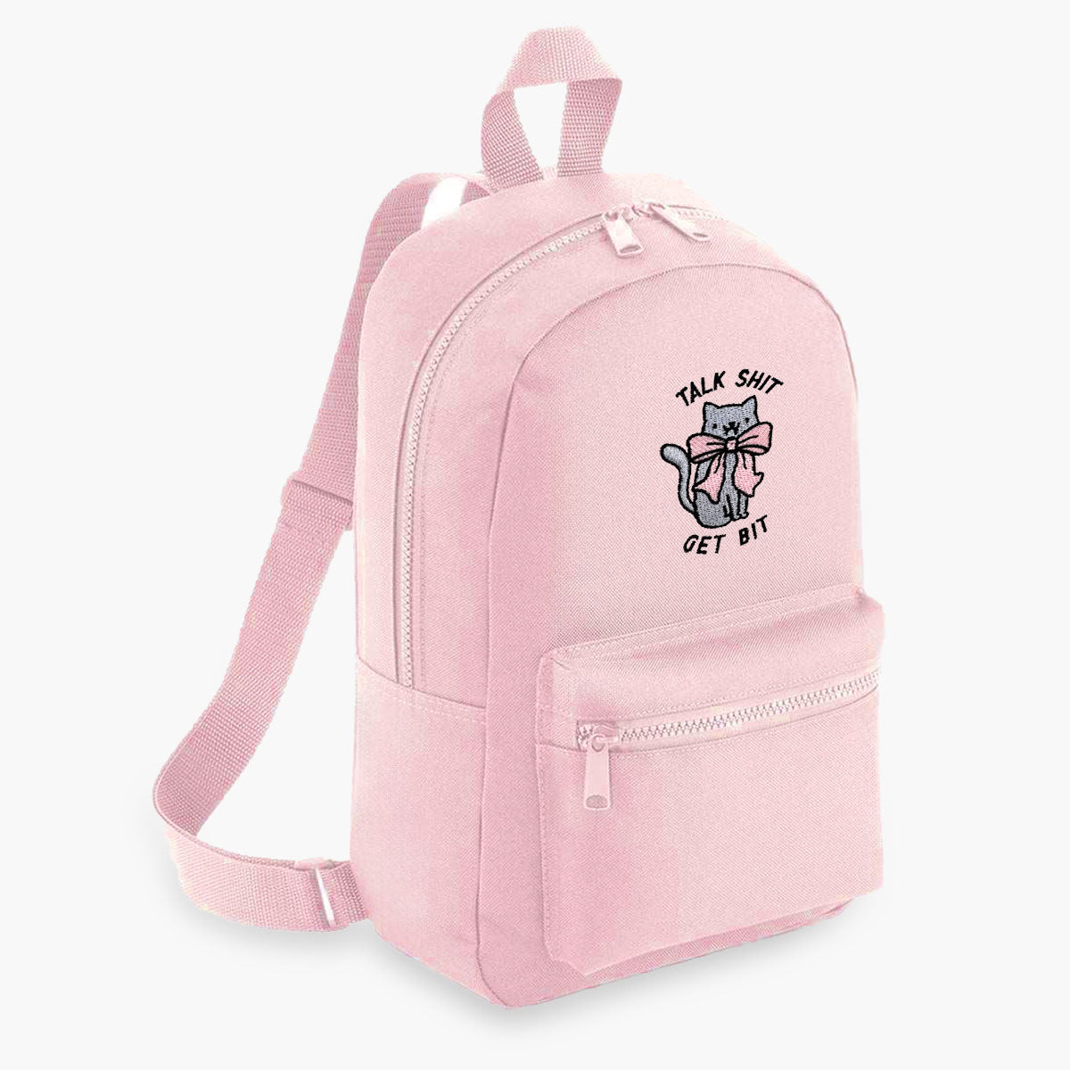 Talk Sh*t Get Bit Embroidered Mini Backpack