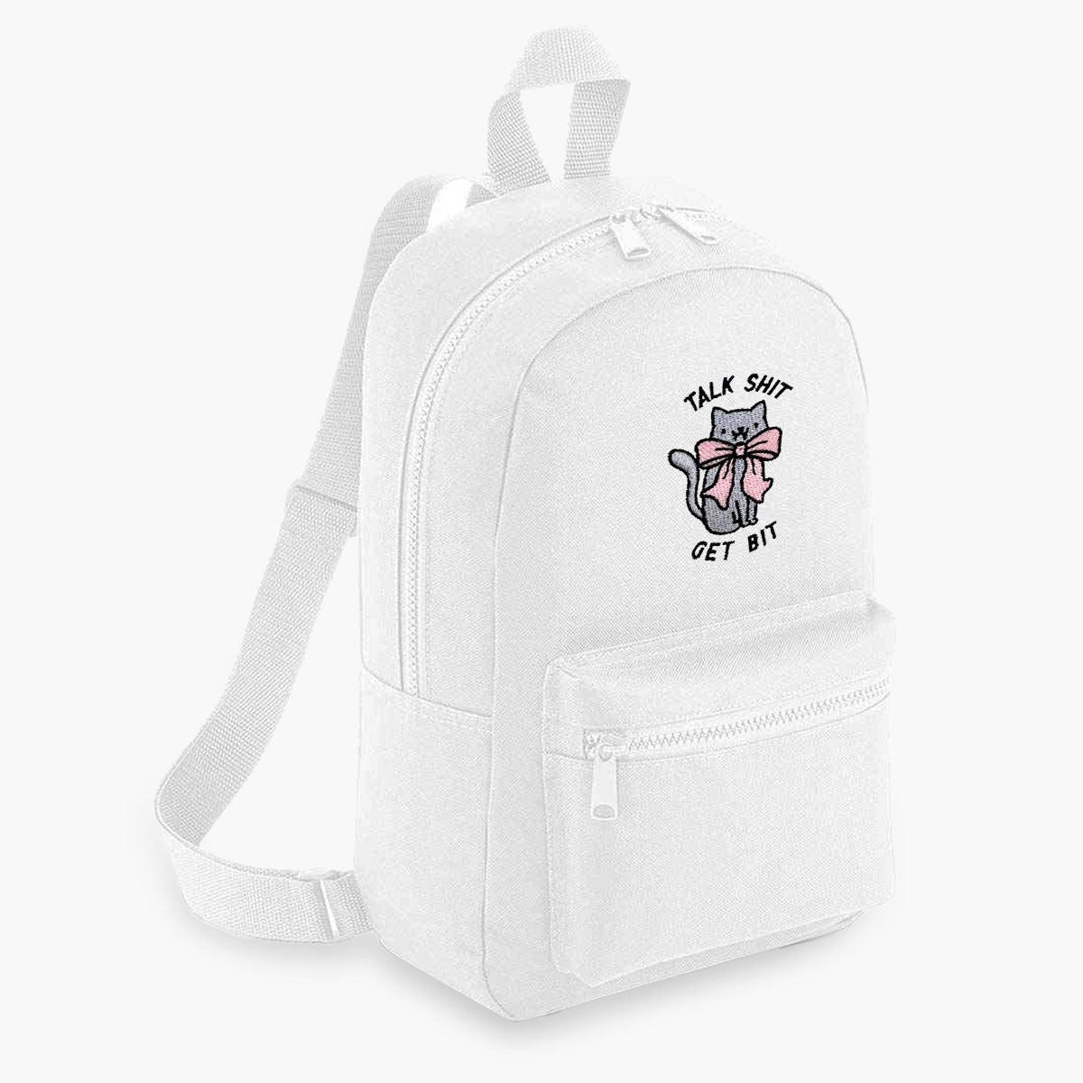 Talk Sh*t Get Bit Embroidered Mini Backpack