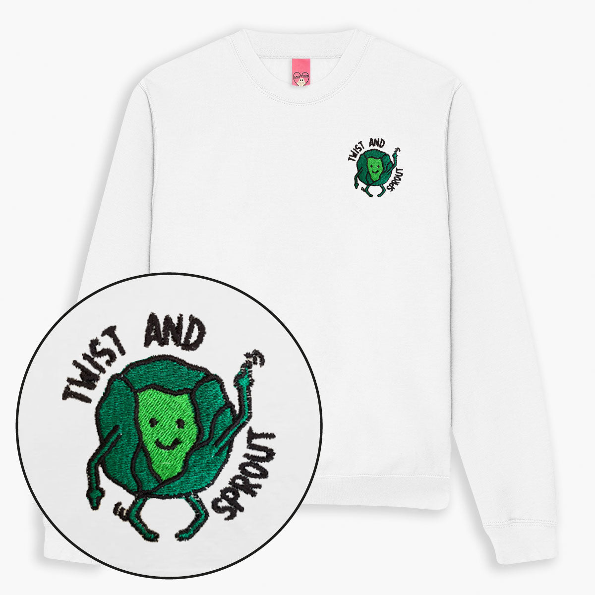Twist And Sprout Embroidered Sweatshirt (Unisex)