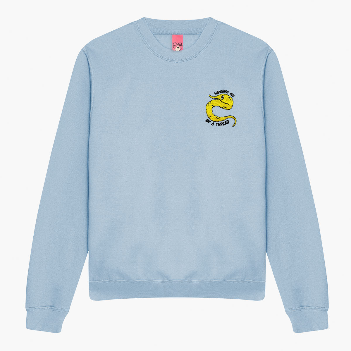 Yellow Worm On A String Embroidered Sweatshirt (Unisex)