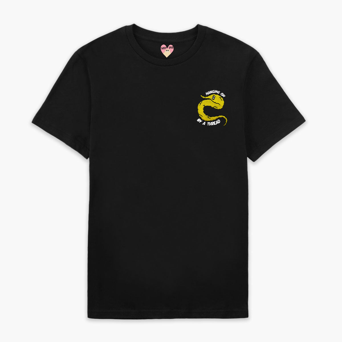 Yellow Worm On A String Embroidered T-Shirt (Unisex)